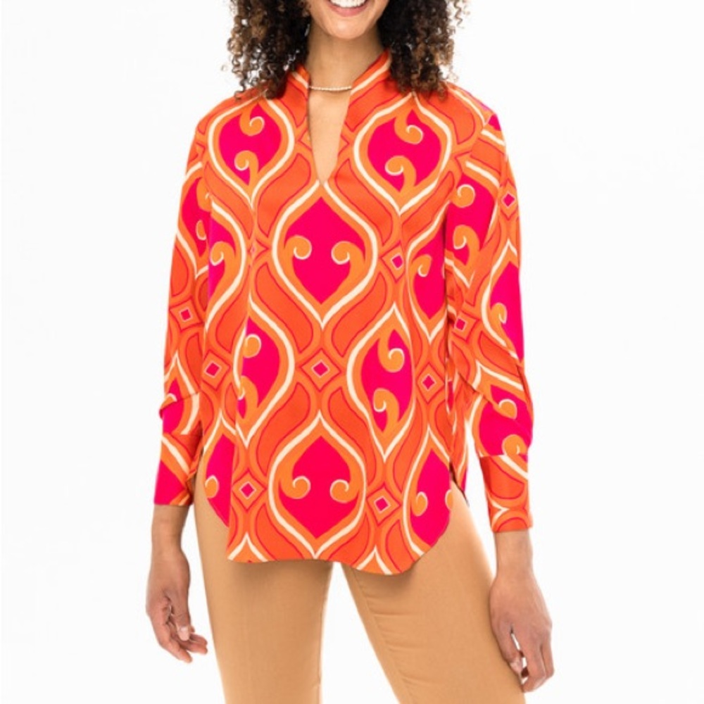 RACHEL ZOE PRINTED BLOUSE SIZE XS - Picture 3 of 7
